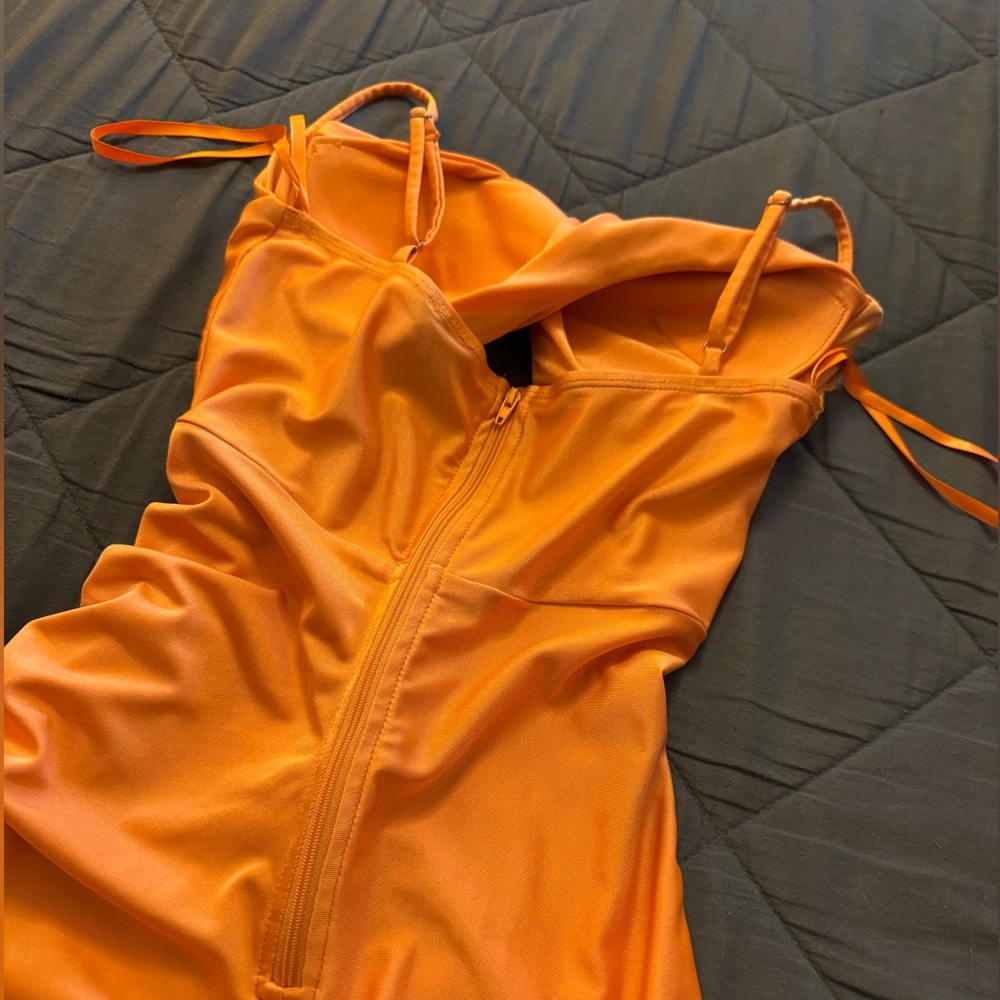 Windsor Bright Orange Asymmetrical Dress - Picture 5 of 12